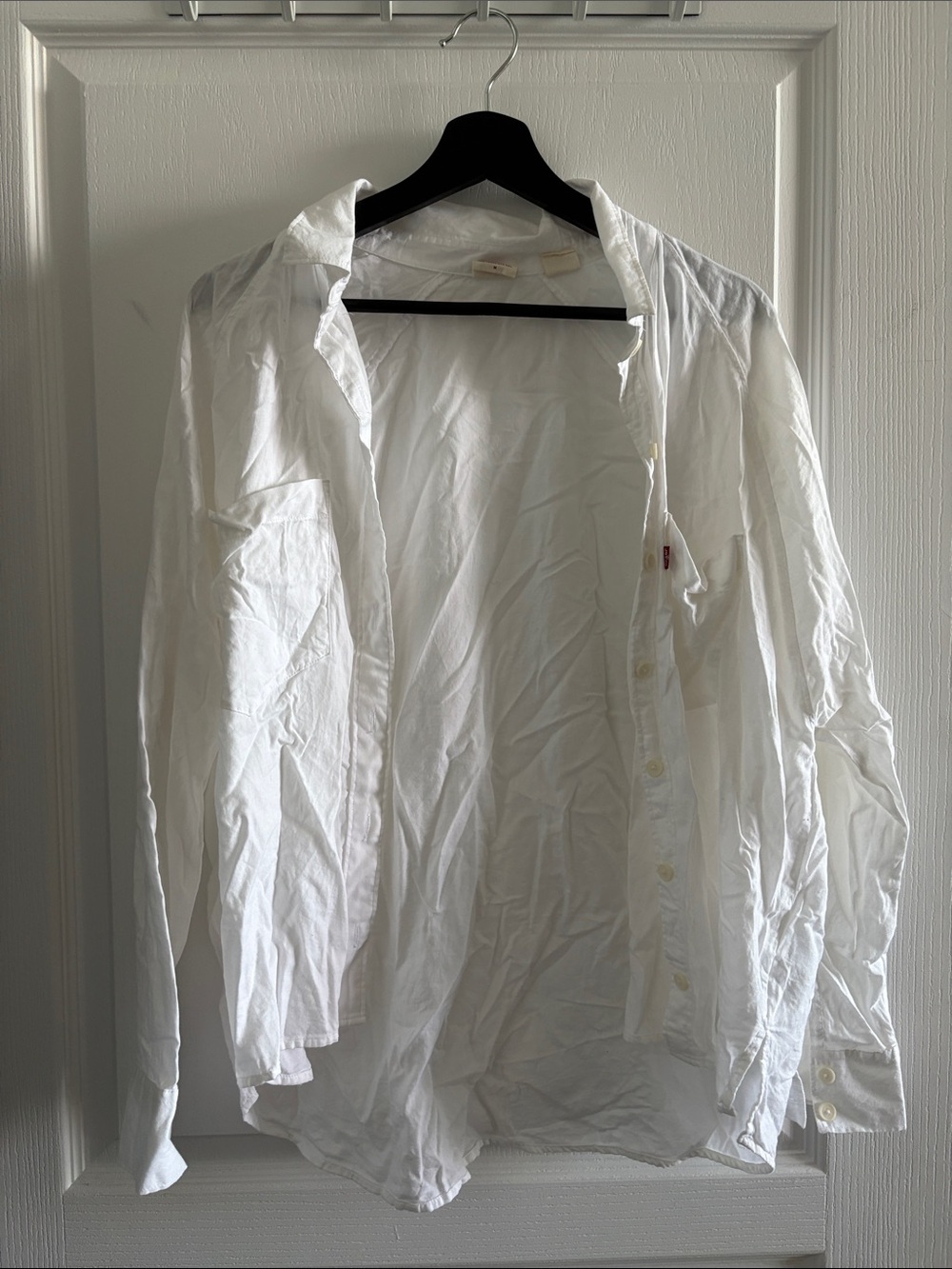 Levi's White Lightweight Button-Up Shirt Jacket